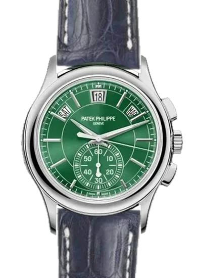 Complications 5905P-014 con Correa de caimán azul mate cosida a mano