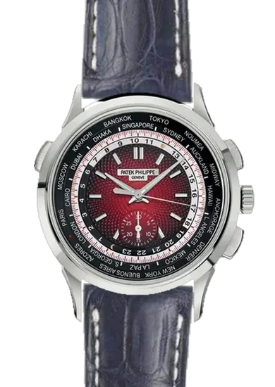 Complications 5930G-011 avec Bracelet Caïman Mat Bleu Cousu Main