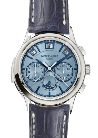 Grand Complications 5308G-001 avec Bracelet Caïman Mat Bleu Cousu Main