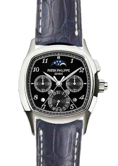 Grand Complications 5951P-013 avec Bracelet Caïman Mat Bleu Cousu Main