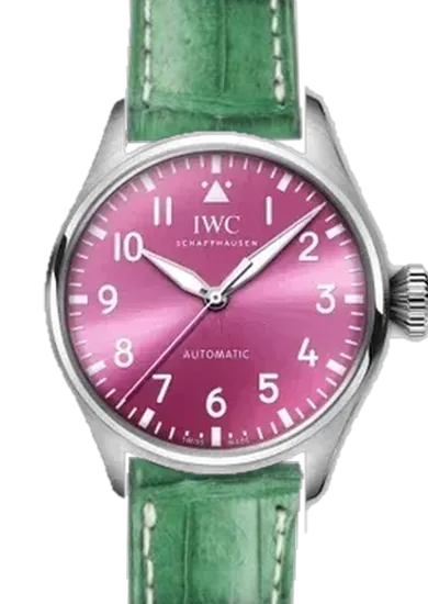 Big Pilot IW3293-05 avec Bracelet Caïman Mat Vert Militaire — Cousu Main