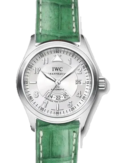 Pilot IW3251-10 con Cinturino Caiman Opaco Verde Militare — Cucito a Mano