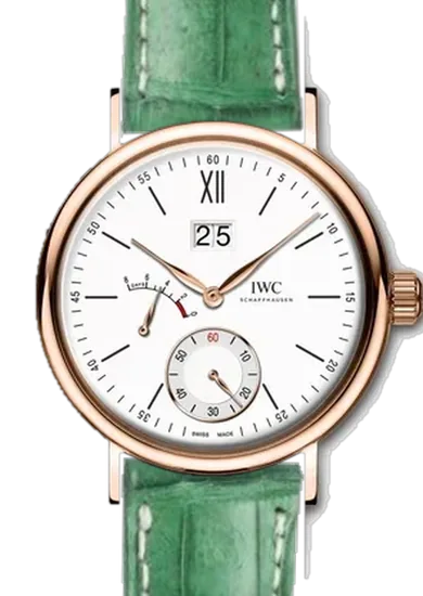 Portofino IW5161-03 con Correa de caimán mate verde militar — Cosida a mano