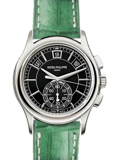 Complications 5905P-010 con Cinturino Caiman Opaco Verde Militare — Cucito a Mano