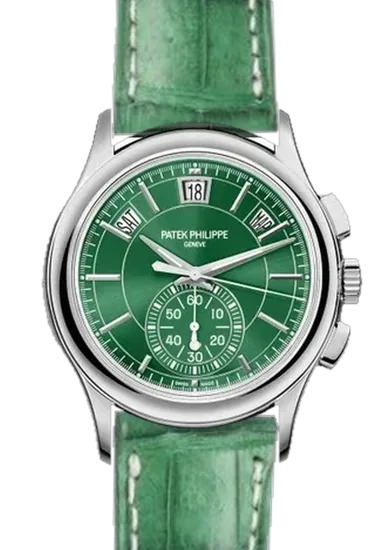 Complications 5905P-014 con Correa de caimán mate verde militar — Cosida a mano