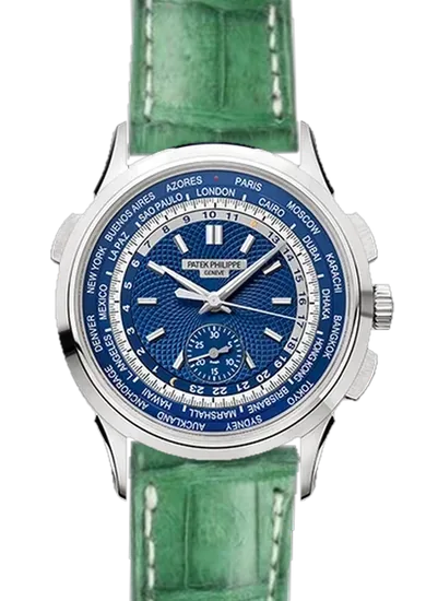 Complications 5930G-001 con Correa de caimán mate verde militar — Cosida a mano