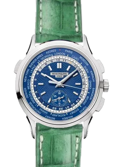 Complications 5930G-010 avec Bracelet Caïman Mat Vert Militaire — Cousu Main