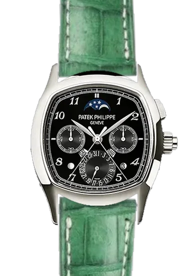 Grand Complications 5951P-013 avec Bracelet Caïman Mat Vert Militaire — Cousu Main