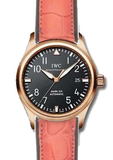 Pilot IW3255-15 con Correa de caucho y piel de cocodrilo rosa