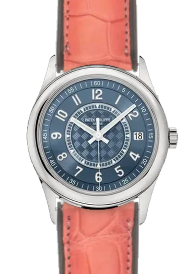Calatrava 6007A-001 mit Armband aus Kautschuk und Alligator Rosa