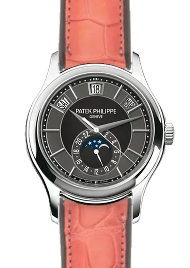 Complications 5205G-010 con Correa de caucho y piel de cocodrilo rosa