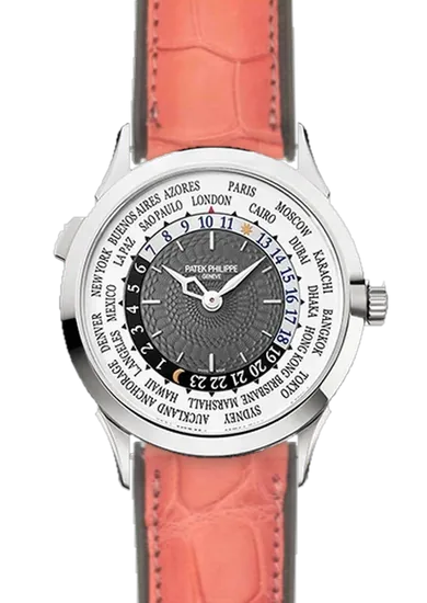 Complications 5230G-001 con Correa de caucho y piel de cocodrilo rosa