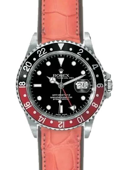 GMT-Master 16710 Coke with Pink Rubber and Alligator Strap