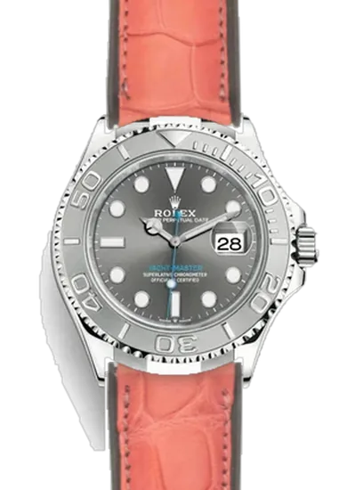 Yacht-Master 126622-0001 con Correa de caucho y piel de cocodrilo rosa