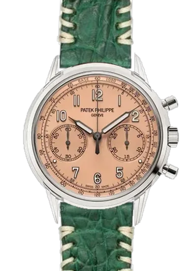 Complications 5172G-010 avec Bracelet Caoutchouc Crocodile Vert avec Coutures Tribal Écru