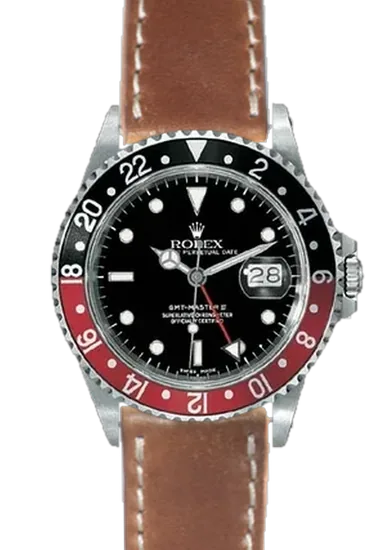 GMT-Master 16710 Coke with Black and Red Shell Cordovan Strap