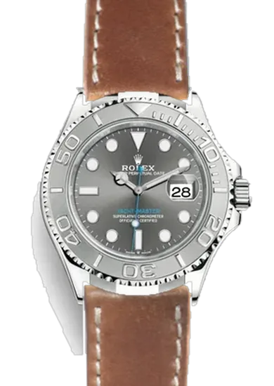Yacht-Master 126622-0001 con Correa de cordobán negro y rojo