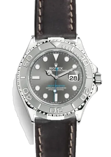 Yacht-Master 126622-0001 con Correa de cordobán negro y rojo