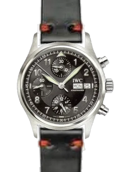Pilot IW3706-15 con Correa de cordobán negro y rojo