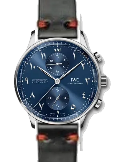 Portugieser IW3714-89 con Cinturino Cordovan Shell Nero e Rosso