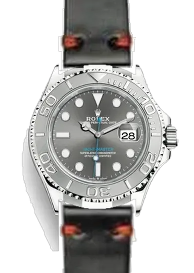 Yacht-Master 126622-0001 con Correa de cordobán negro y rojo