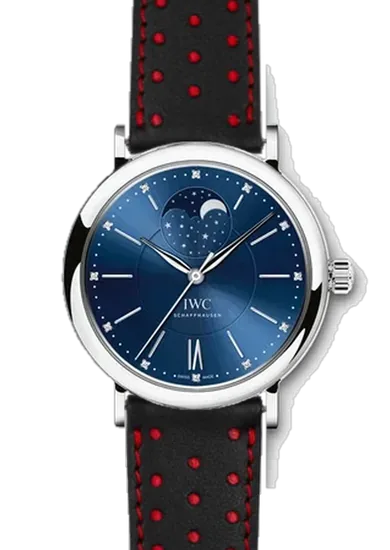 Portofino IW4590-06 con Correa Driver en negro y rojo