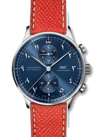 Portugieser IW3714-89 con Cinturino Epsom Rosso Goffrato