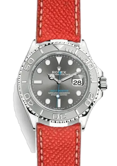 Yacht-Master 126622-0001 con Correa Epsom roja con relieve