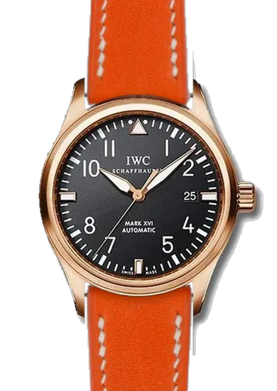 Pilot IW3255-15 con Correa Grand Cavalier de cuero naranja