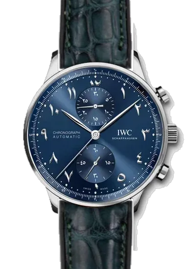 Portugieser IW3714-89 con Cinturino Ibrido Alligatore e Caucciù Verde Oliva Opaco