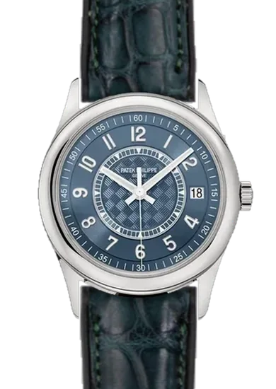 Calatrava 6007A-001 mit Hybrid Armband aus Alligator und Kautschuk Mattes Olivgrün