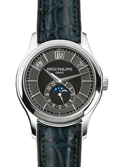 Complications 5205G-010 con Correa híbrida de piel de cocodrilo y caucho verde oliva mate