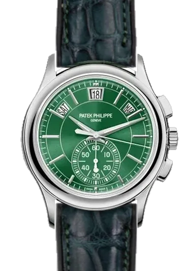 Complications 5905P-014 con Correa híbrida de piel de cocodrilo y caucho verde oliva mate