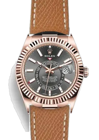 Sky-Dweller 326235-0006 con Cinturino in Vitello Martellato Color Cuoio