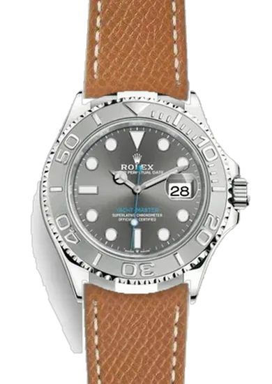 Yacht-Master 126622-0001 con Correa de becerro martillado color cuero