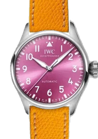 Big Pilot IW3293-05 avec Bracelet martelé jaune avec surpiqûres écrus