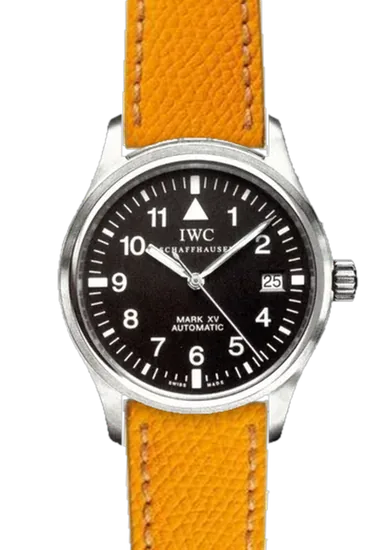 Pilot IW3253-07 with Hammered Yellow Strap with Ecru Stitching