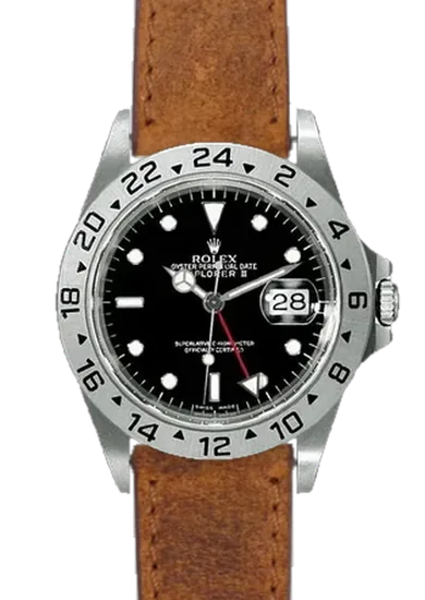 Explorer II 16570-0004 con Correa de piel color coñac Mohawk
