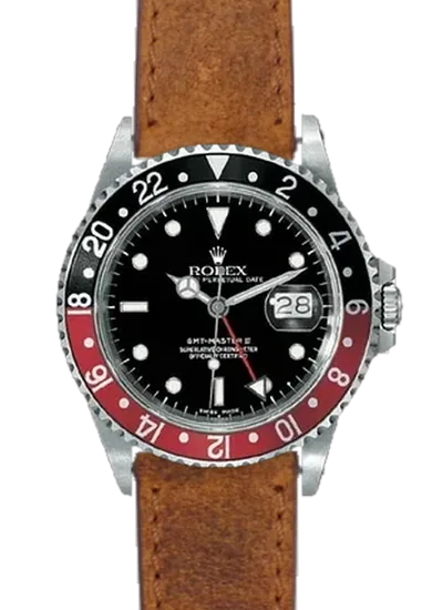 GMT-Master 16710 Coke with Cognac Mohawk Leather Strap