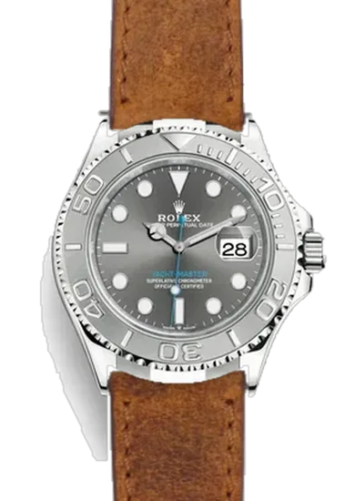 Yacht-Master 126622-0001 con Correa de piel color coñac Mohawk