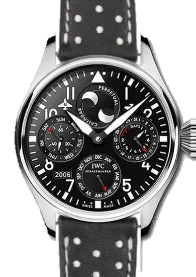 Big Pilot IW5026-07 con Cinturino Pelle Driver Bianco e Nero
