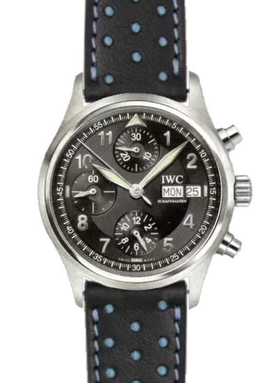 Pilot IW3706-15 con Correa de piel Driver en negro y azul