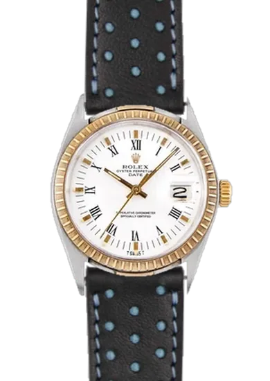 Date 1505 con Cinturino Pelle Driver Nero e Blu