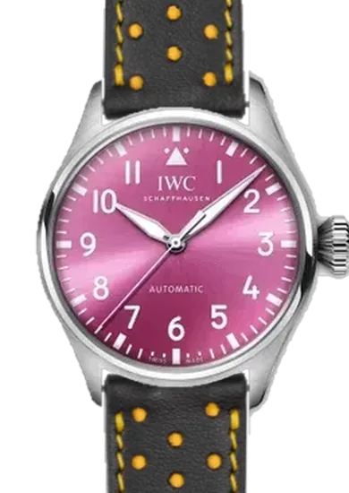 Big Pilot IW3293-05 avec Bracelet Cuir Driver Noir et Jaune