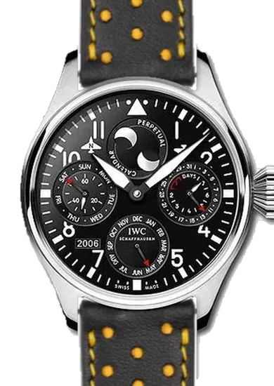 Big Pilot IW5026-07 con Cinturino Pelle Driver Nero e Giallo