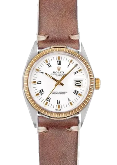 Date 1505 con Cinturino Pelle Italiana Marrone