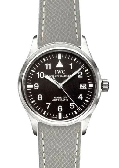 Pilot IW3253-07 with Grey Hammered Leather Strap with Ecru Stitching