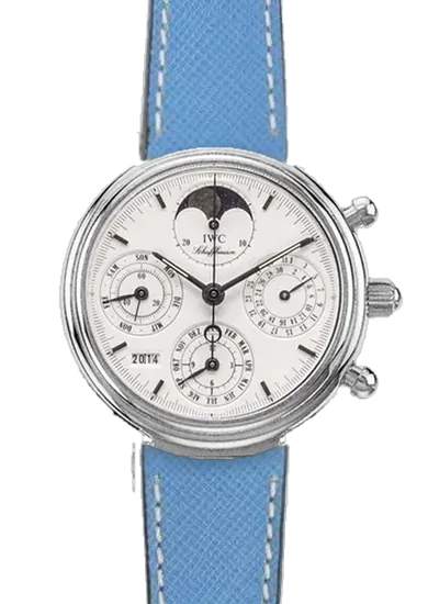 Da Vinci IW9252-08 con Cinturino Pelle Saffiano Azzurro Cuciture Ecru