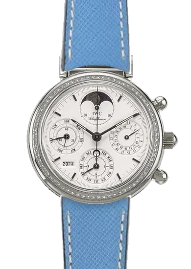 Da Vinci IW9253-12 con Cinturino Pelle Saffiano Azzurro Cuciture Ecru