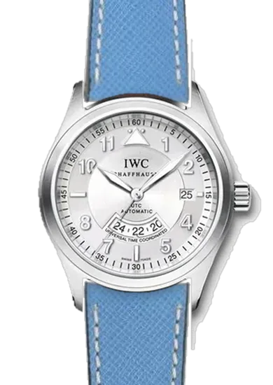 Pilot IW3251-10 con Cinturino Pelle Saffiano Azzurro Cuciture Ecru